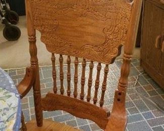 Pressed Oak back chairs