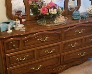Mirror and dresser, lots of style and lots of storage
