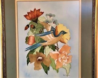 "Bird and Flowers" by Ann Thompson