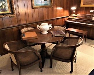 game table and four chairs