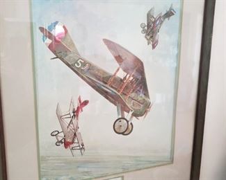 Several of these Vintage Plane Framed Prints