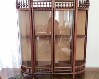 Fantastic Antique Curio Cabinet..can hang on wall or stand.