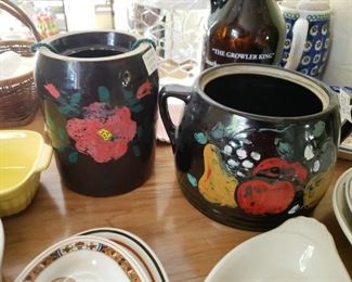 Hand painted pottery