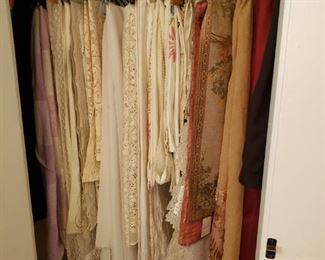 Vintage and Contemporary Tablecloths, Runners, and etc.