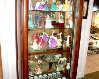 Beautiful lighted curio cabinet