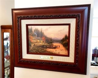 Thomas Kinkade "The End of a Perfect Day" small framed canvas print