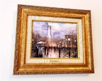 Thomas Kinkade "Boston" small framed canvas print