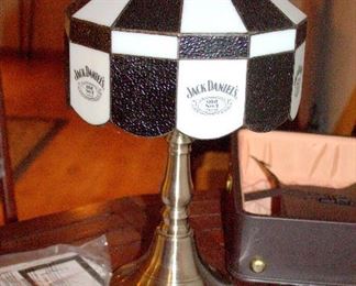 Jack Daniels leaded glass lamp