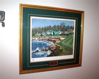 Thomas Kinkade "The Eighteenth at Pebble Beach" signed limited edition framed print