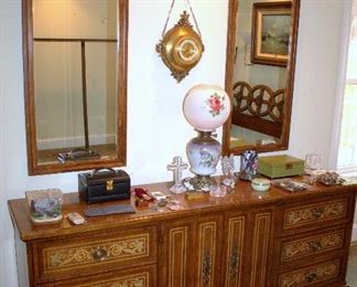 American of Martinsville bedroom set - queen headboard / frame, 2 nightstands, armoire, dresser with mirrors