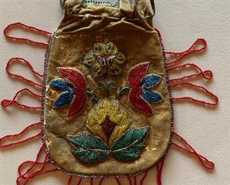 Native American Beaded Pouch	 
