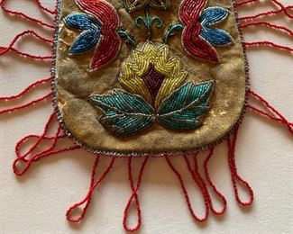 Native American Beaded Pouch	 