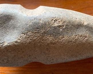 7.5in Native American stone Axe Head Grooved