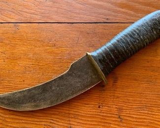 Native American Skinning Knife w/ Beaded Sheath	