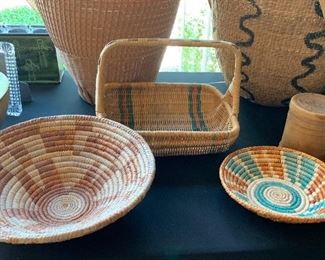 Many Native American Baskets