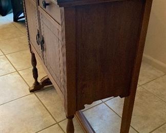 Antique Oak Cabinet/Sideboard 38x34x16.5in HxWxD