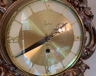 Syroco Vintage Gilt clock	 