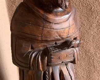 St Francis hand Carved Wood Statue	41in H	