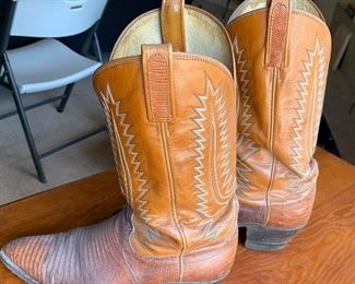Tony Lama 9D Cayman Lizard Cowboy Boots	