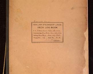 1937 Steamship Log Book	 