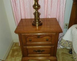 Pair of oak night stands