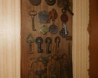 Vintage key display