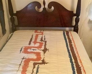 Antique Cherry Wood 4 Poster Bed.  Single (2 available)  Head, Foot Board, mattress and Box Springs:  $150.00.  1 HAS SOLD, 1 REMAINS