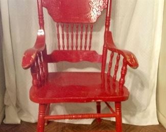 Ranch Style Red Chair:  $45.00