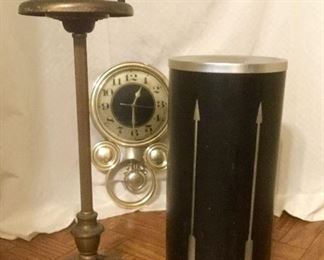 Left To Right:  Vintage 1930's Stand Alone Ashtray:  $45.00  Vintage Deco Theater/Hotel Stand Alone Metal Ashtray:  $60.00
