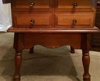 Maple End Table/Night Stand (24"h x 21"w x 26"d):  $18.00 (as is)