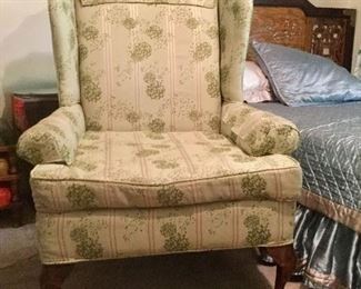 Wing Back Chair.  Queen Ann Legs.  Comfy.  $39.00