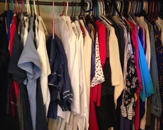 All Clothes and Shoes In This Closet:  $6.00 ea.  Other Items Are Priced Separately.  Clothes Sizes:  12, 22, XX.  Shoe Size:  11