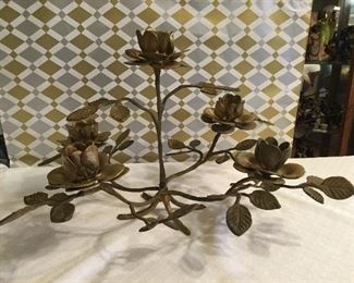 Vintage Brass Floral Sculpture:  $45.00