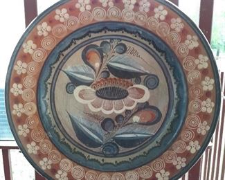 Mexican Clay Platter 16"dia