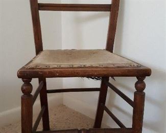 Antique Cloth Seat Chair