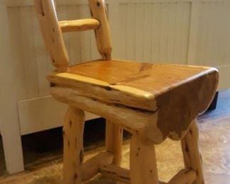 Hand Carved Cedar Chair