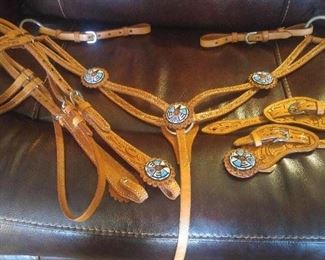 New Merchandise - Beaded Accent Headstall, Breast Collar and Spur Straps