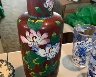 Asian Cloisonne Vase!