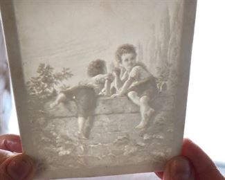 1890's Translucent Picture on Bisque
