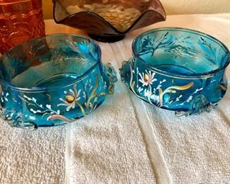 Vintage Enamel on Glass Bowls