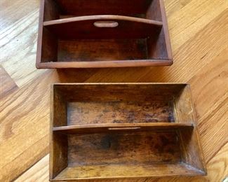 Antique Wood Knife Trays