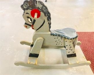 Retro painted rocking horse 