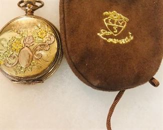 Antique 10k Gold
Waltham multi color pocket watch 