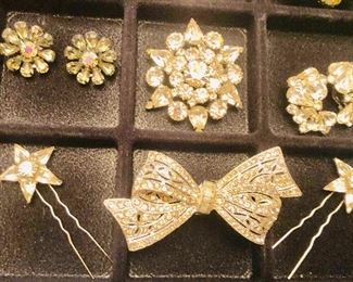 Stunning rhinestone estate jewelry 