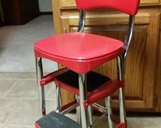 Red retro chair/step stool