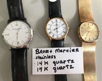 3 Baum Mercier mens watches.  
