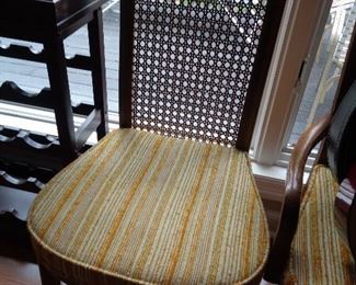 close up of chairs that go with Drexel dining table