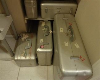aluminum luggage, some have keys