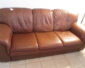 80" Leather Sofa