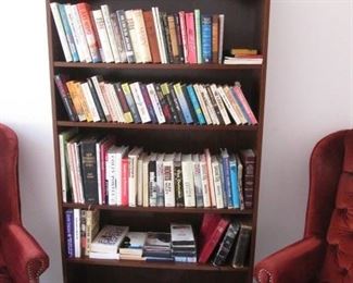 Tall Bookcase and Variety of Books 